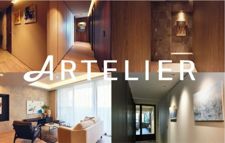 モダンで洗練されたインテリアデザインの様々な空間がコラージュされた画像