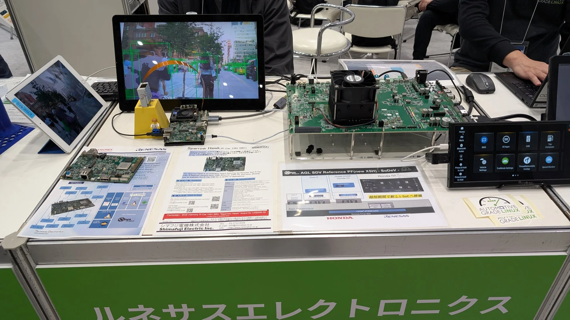 ルネサスエレクトロニクスの開発ボード展示