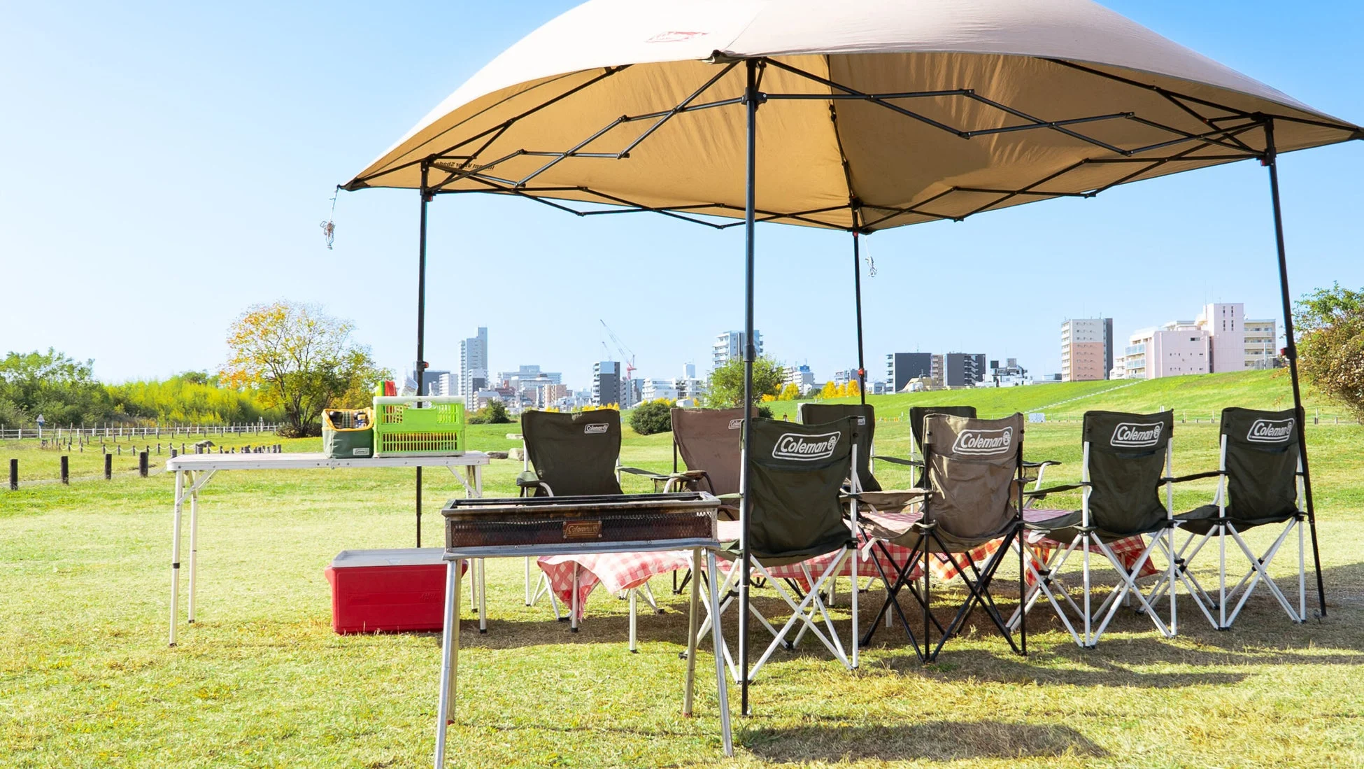 Coleman製品を使ったBBQの様子