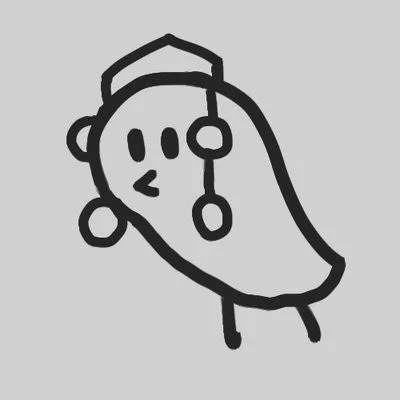 可愛らしいおばけのキャラクターイラスト