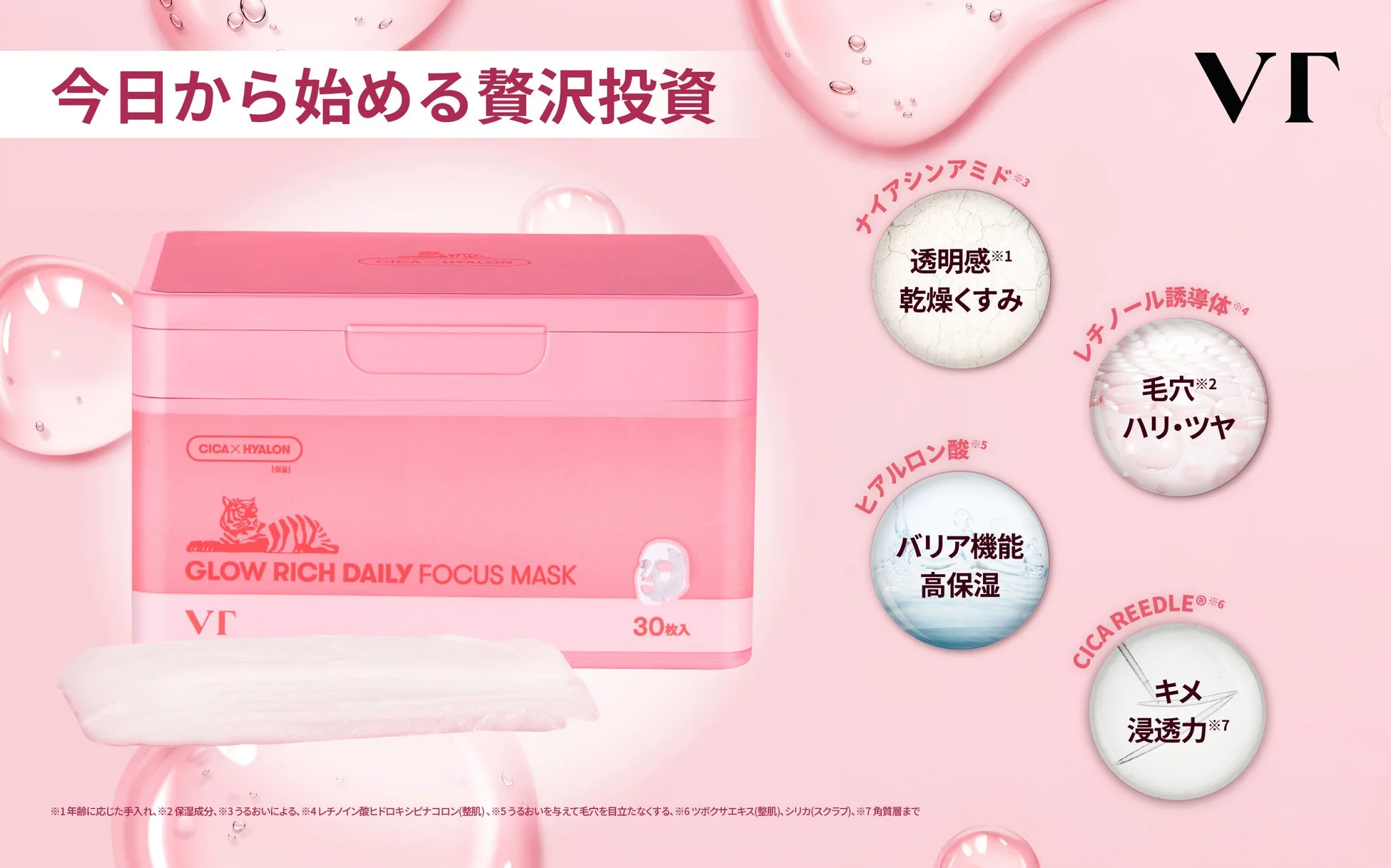 グロウリッチデイリーフォーカスマスクの特長