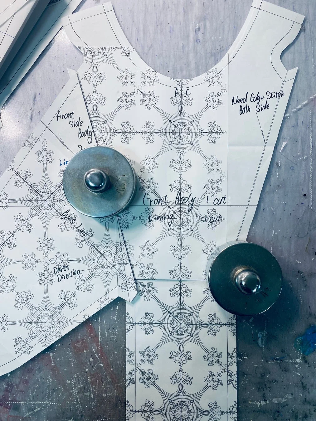 型紙と裁縫道具