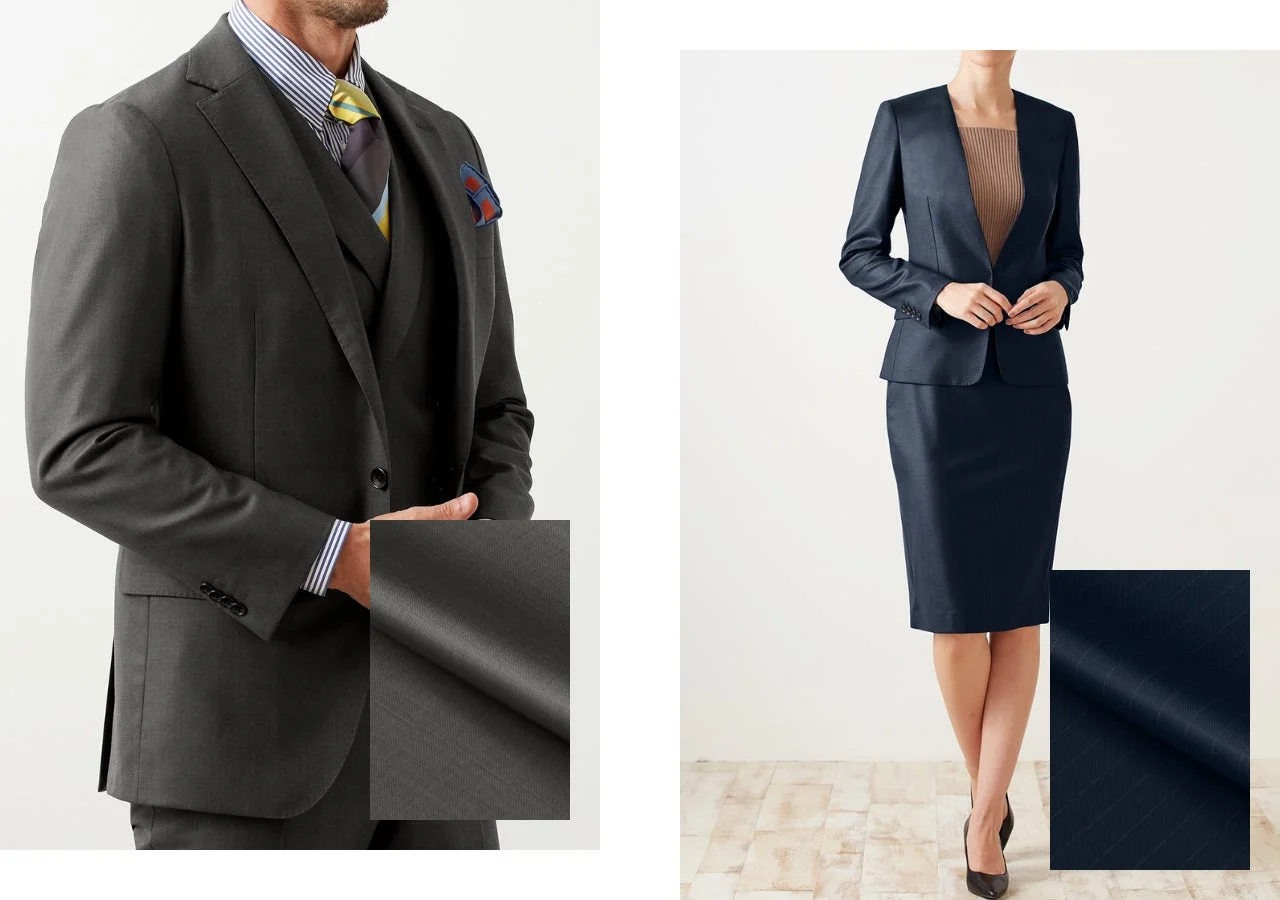 新作スーツ仕上がりイメージ(男女)