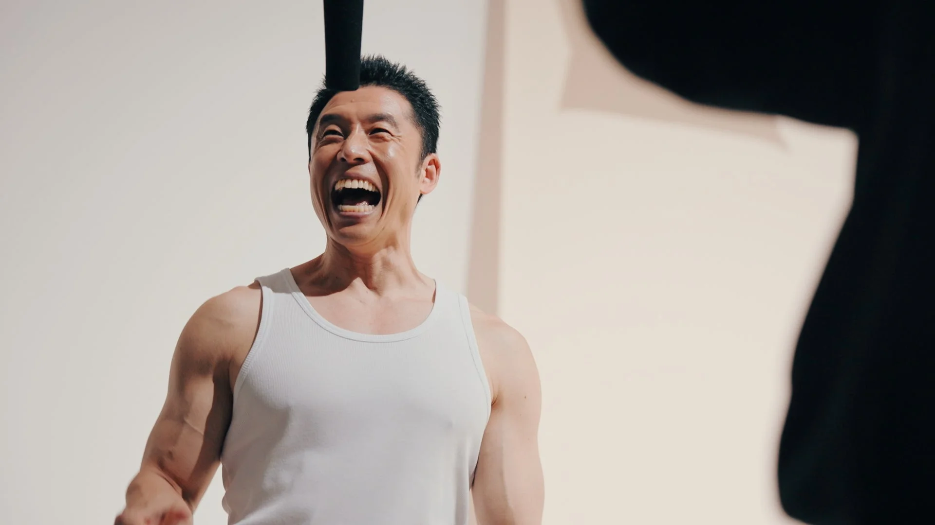 笑顔で走るなかやまきんに君さん