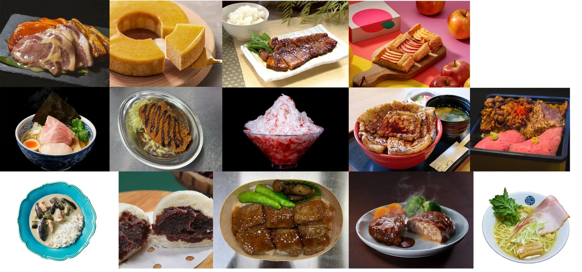 様々な種類の料理