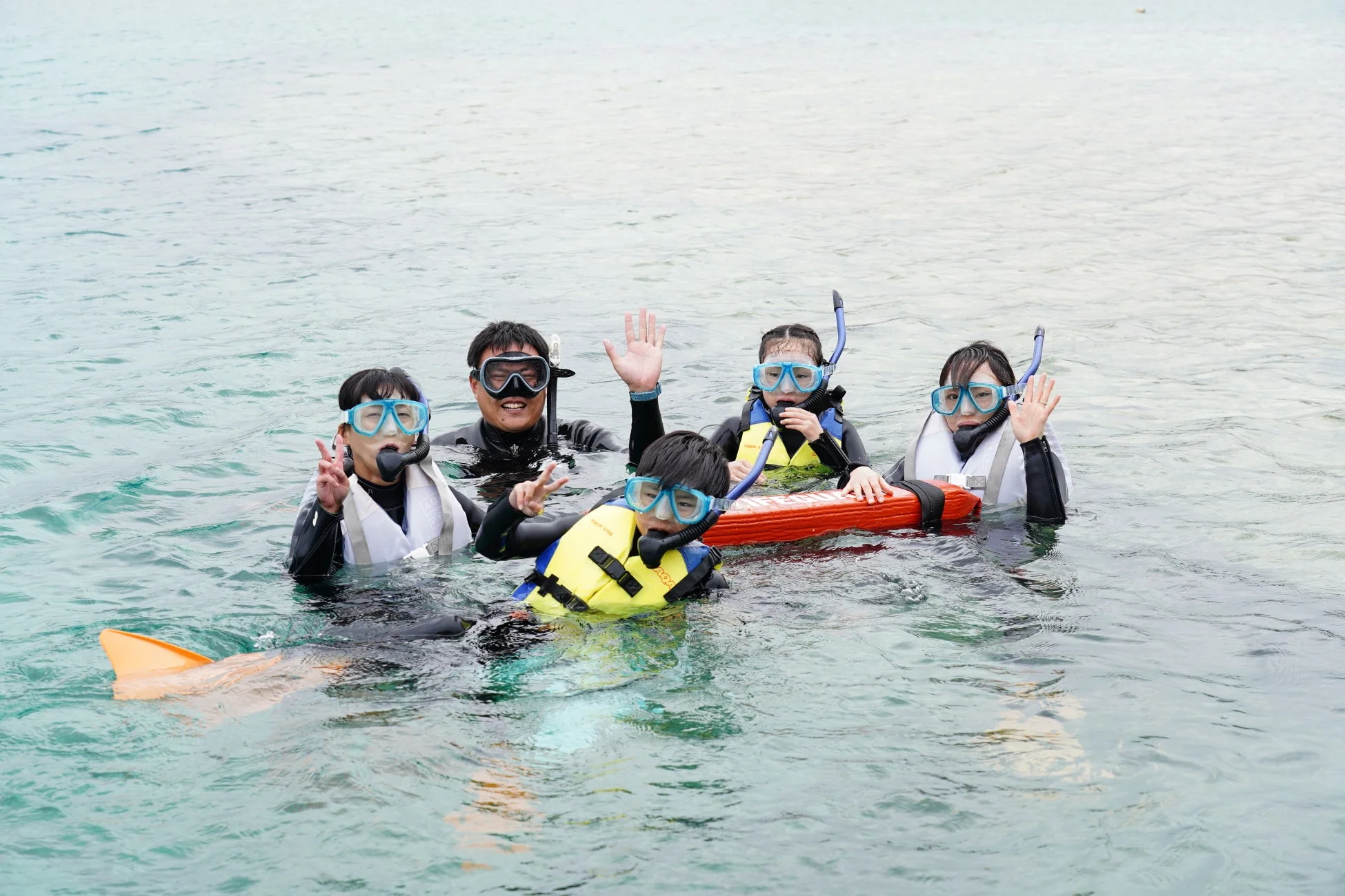 シュノーケリング体験の様子