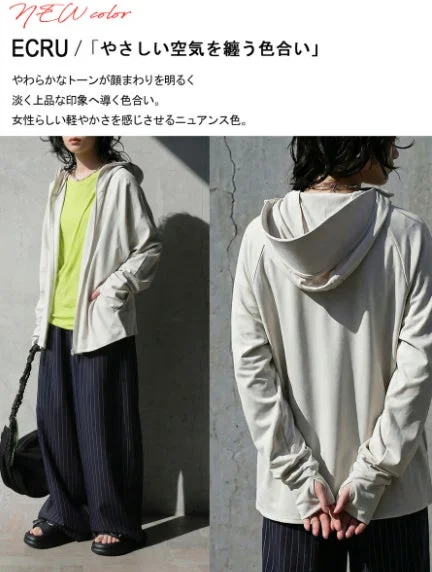 NEW color ECRU / 「やさしい空気を纏う色合い」 やわらかなトーンが顔まわりを明るく 淡く上品な印象へ導く色合い。 女性らしい軽やかさを感じさせるニュアンス色。