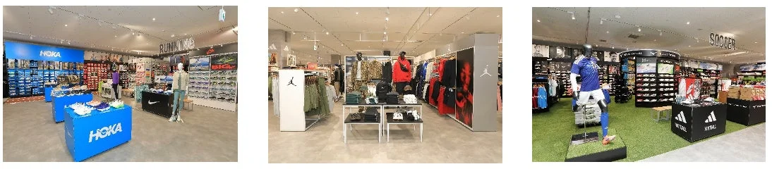 スポーツ用品店の店内風景