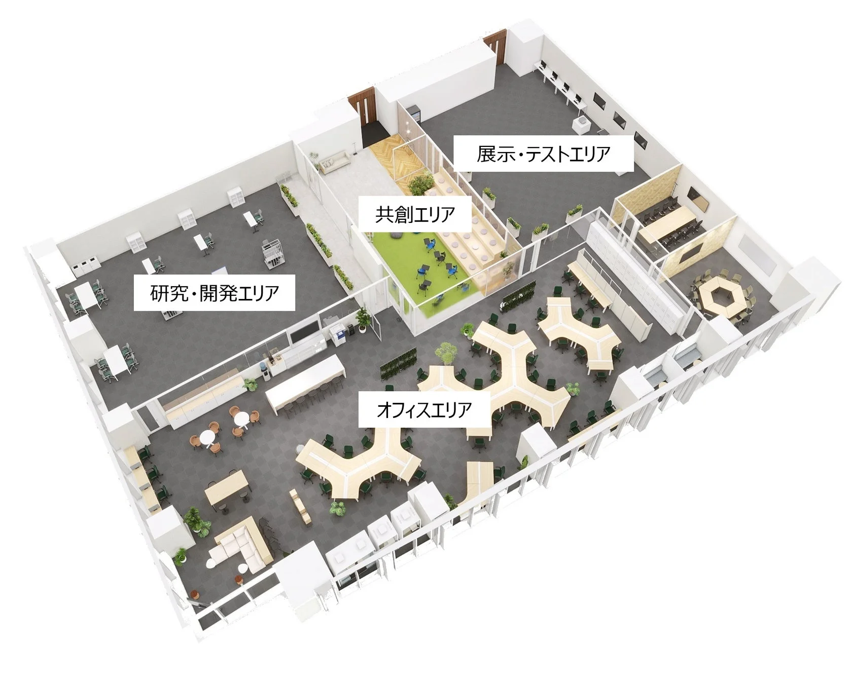 東京Labのフロアレイアウト図