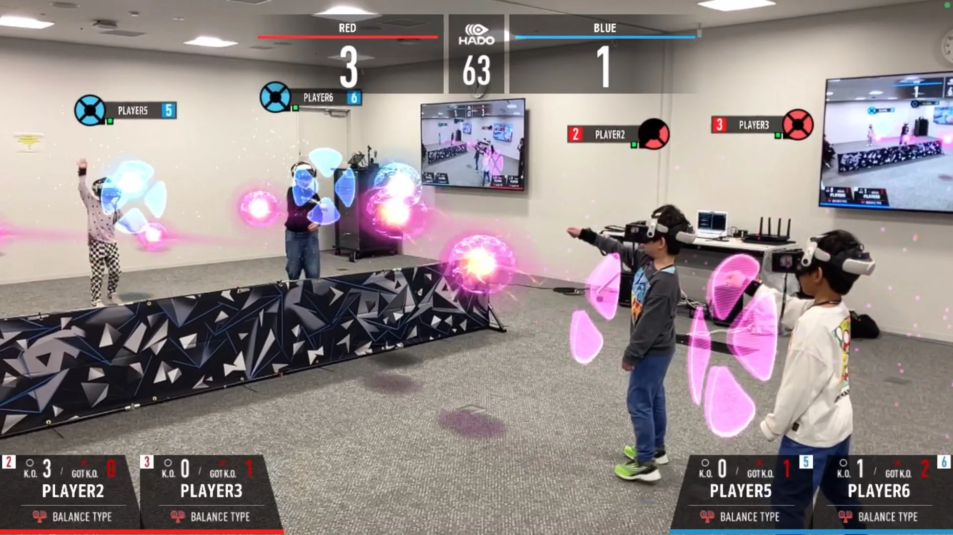 HADOをプレイする子供たちの様子