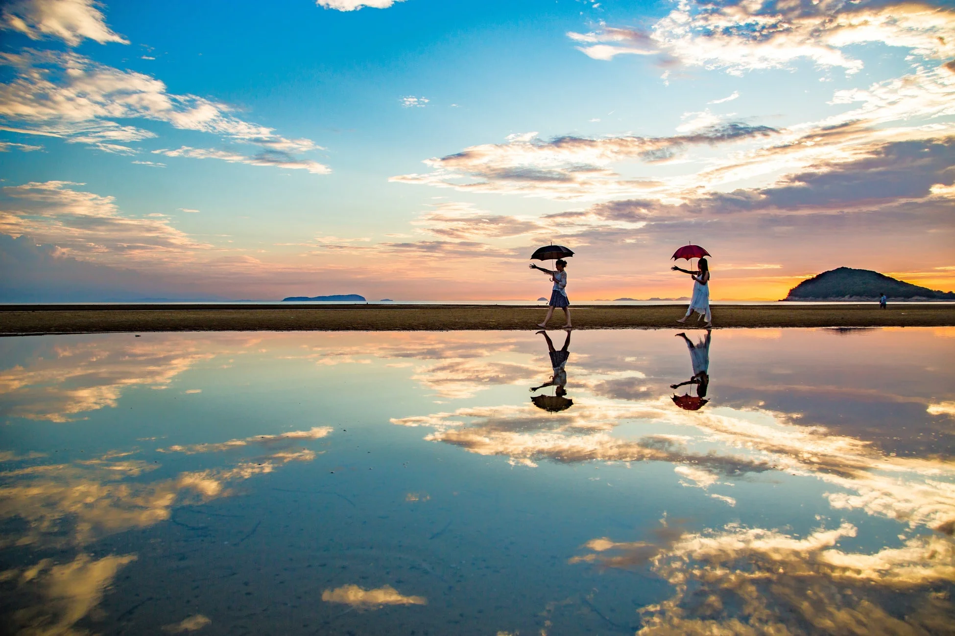父母ヶ浜の夕焼け