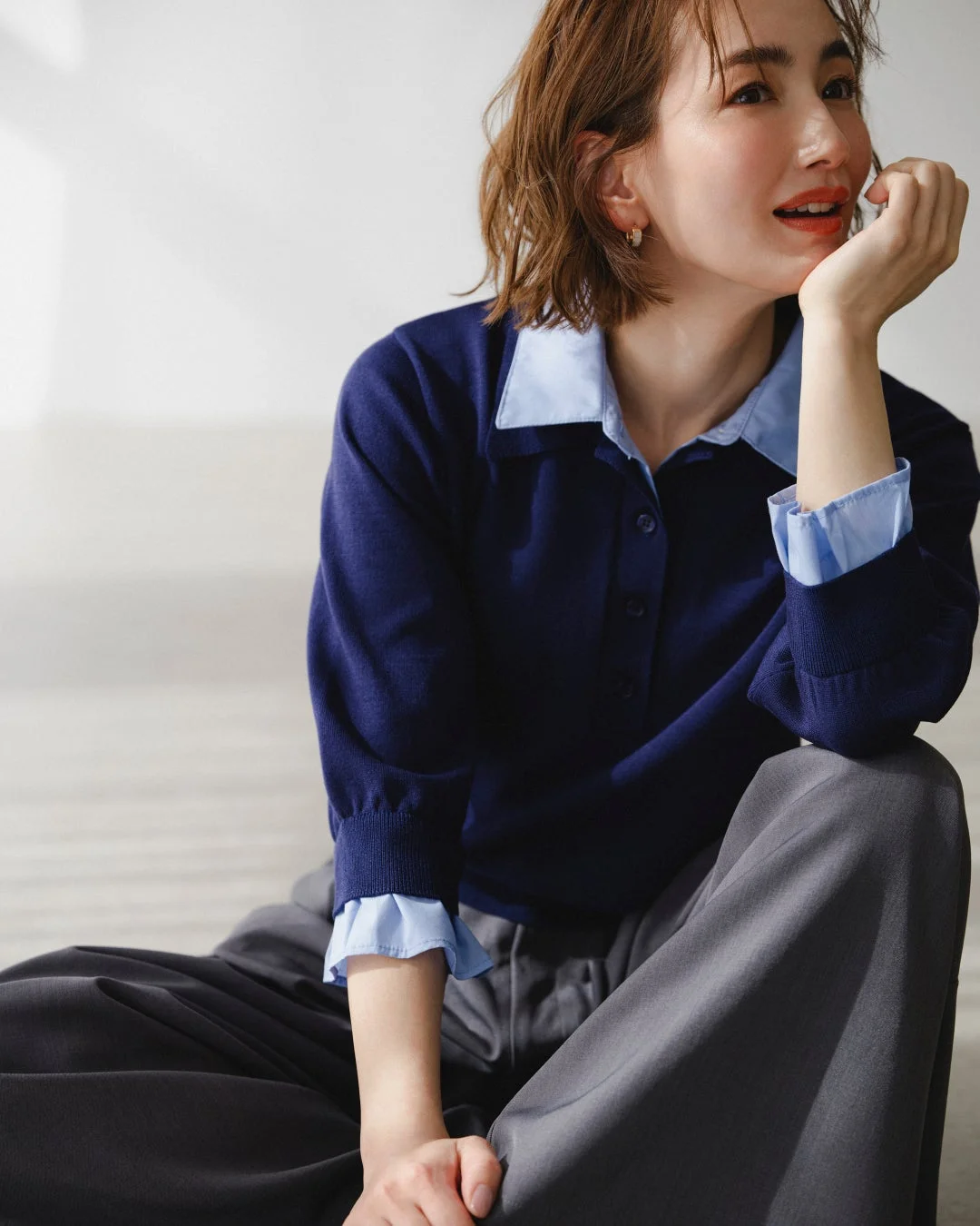 デザインニットプルオーバー