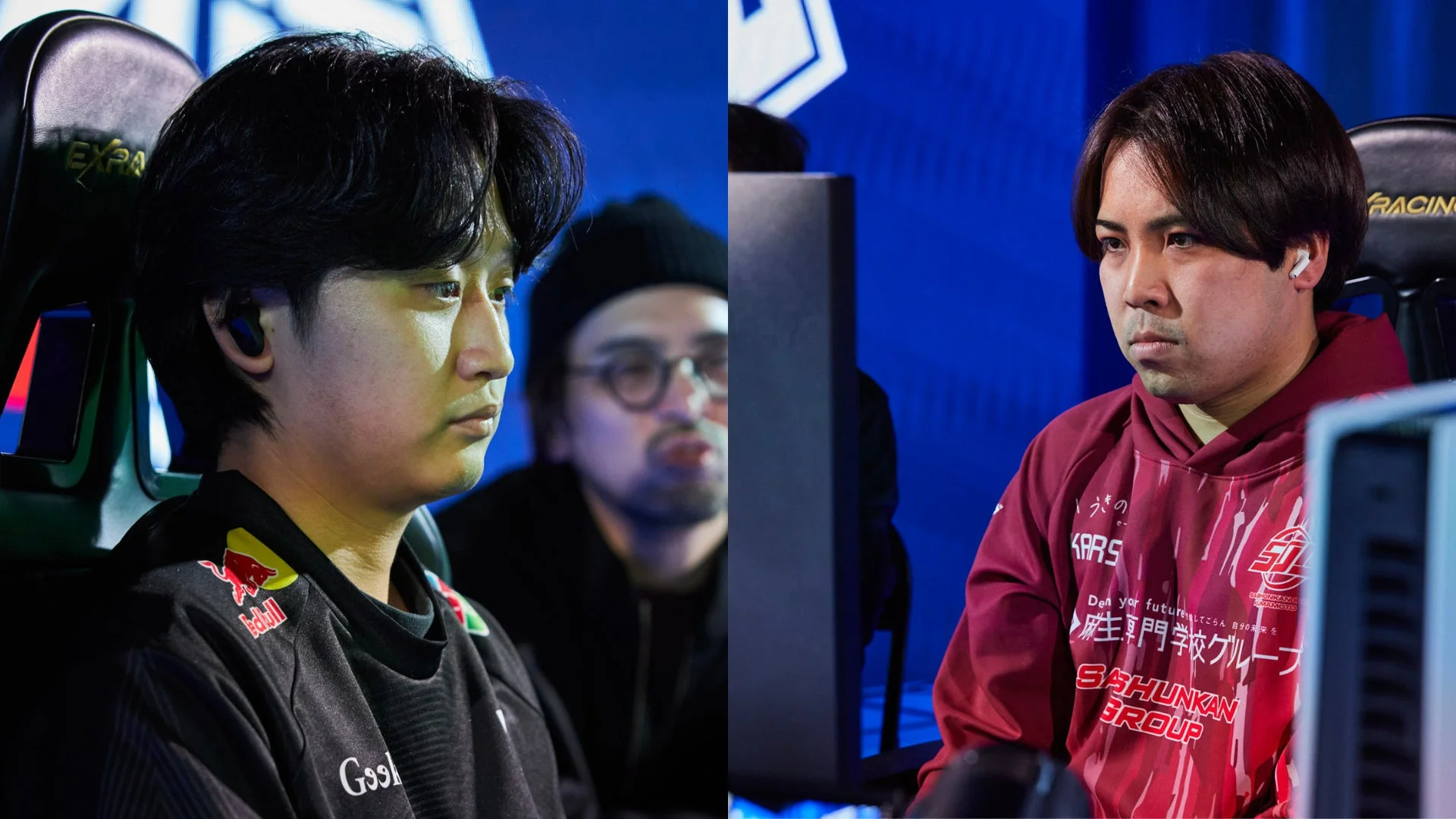 eスポーツ大会で真剣な表情を見せるプロゲーマー