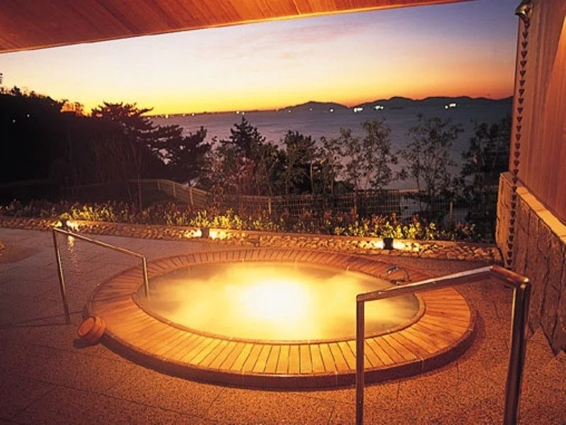 露天風呂からの夕景