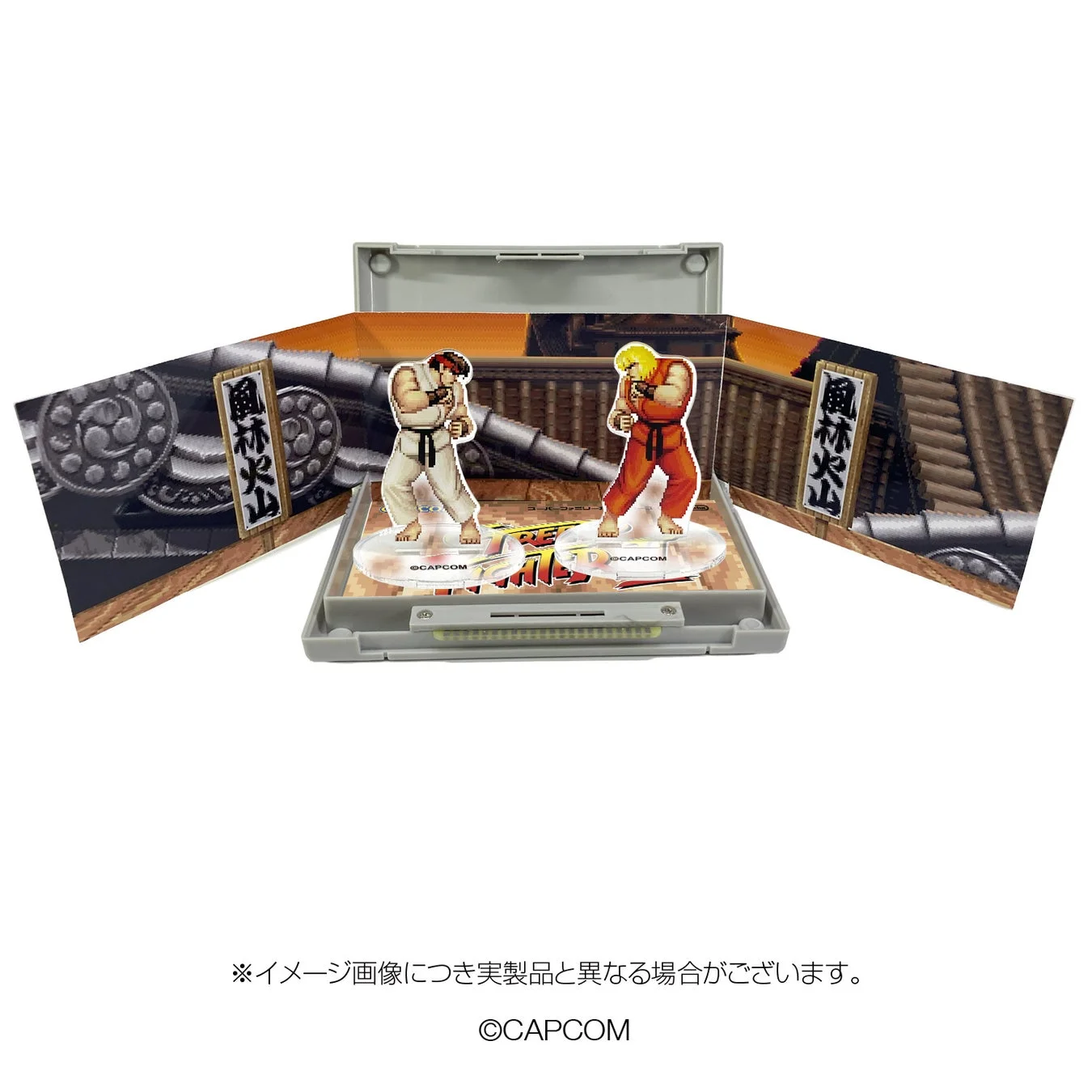 リュウとケンを飾ったジオラマ