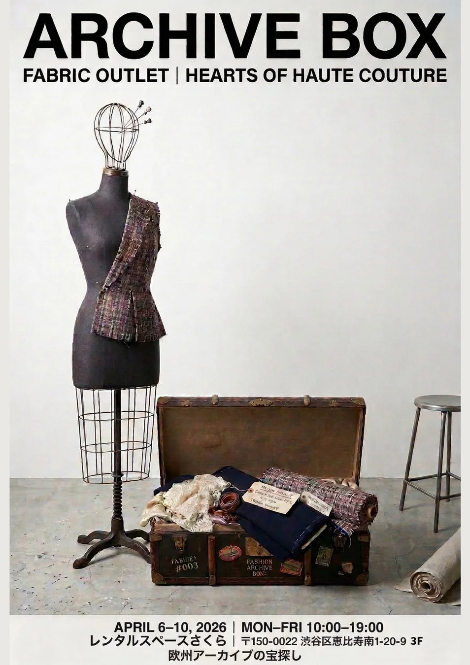 ファッションイベント「ARCHIVE BOX」のポスター