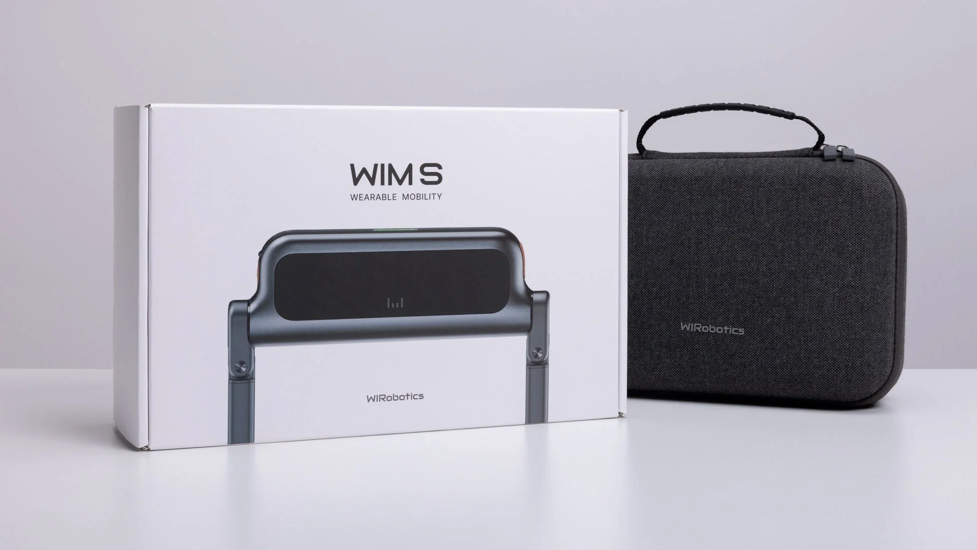 WiRobotics社の「WIMS WEARABLE MOBILITY」というウェアラブルデバイスの製品パッケージ