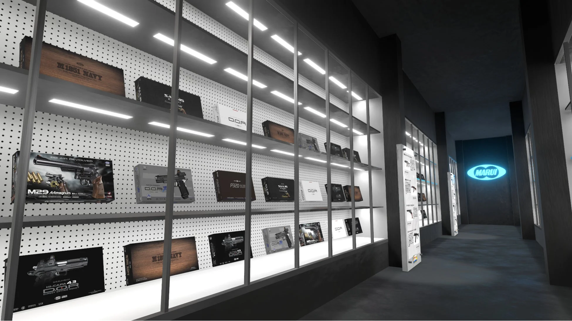 東京マルイのエアガン展示