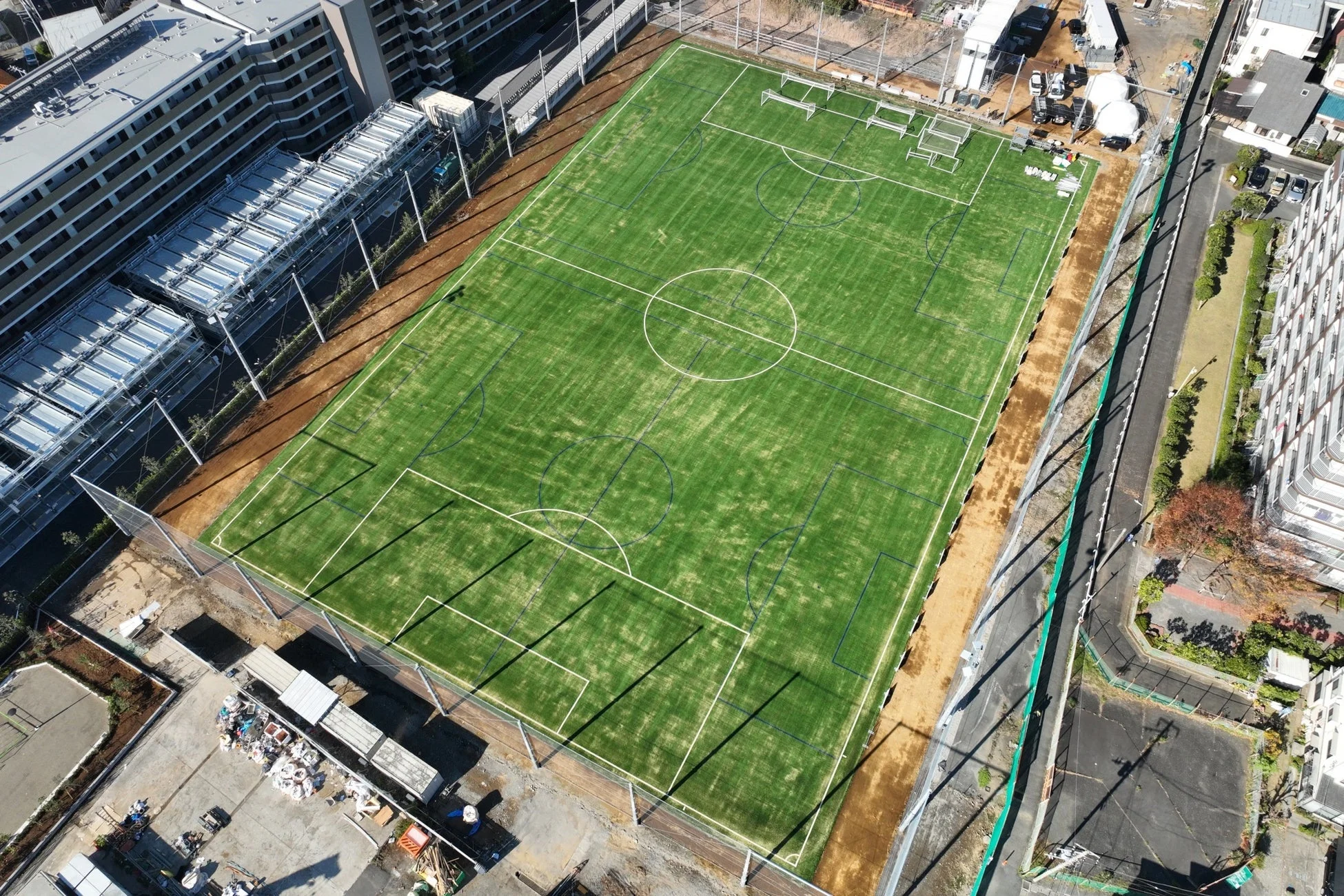 サッカー場 空撮