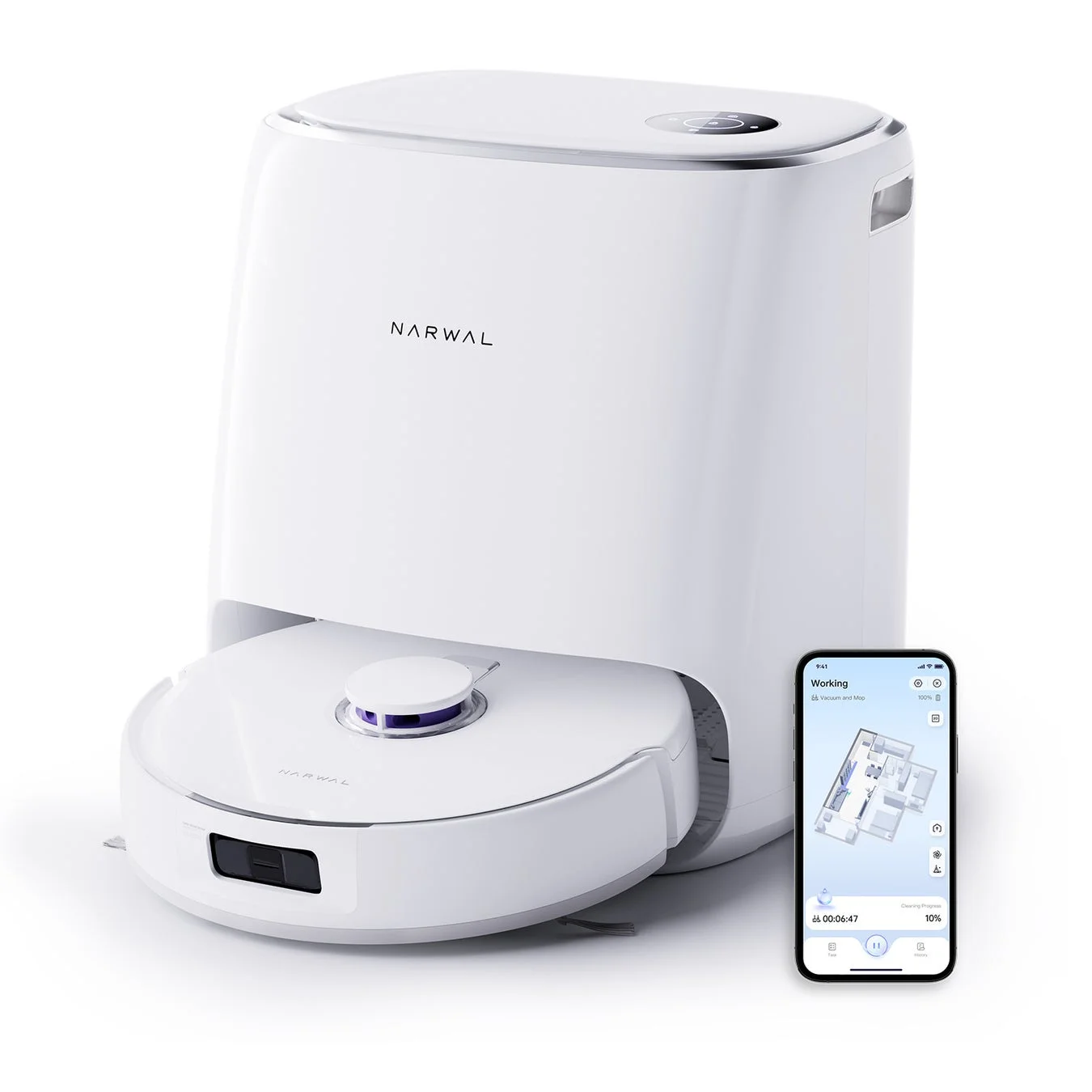 ロボット掃除機と自動洗浄ステーション