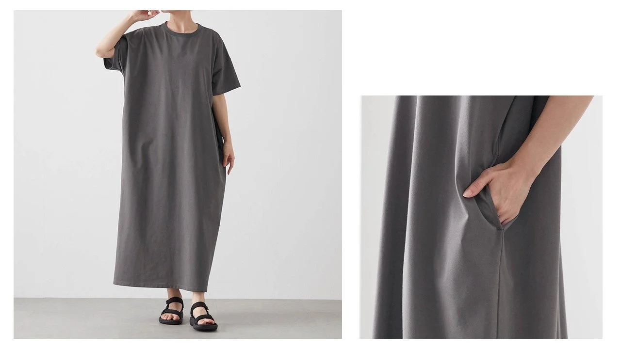 汗シミーヌ・ビックシルエットTシャツワンピース