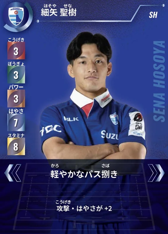 細矢聖樹選手のカード詳細