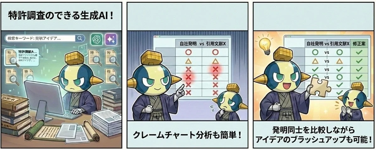 特許調査のできる生成AI!