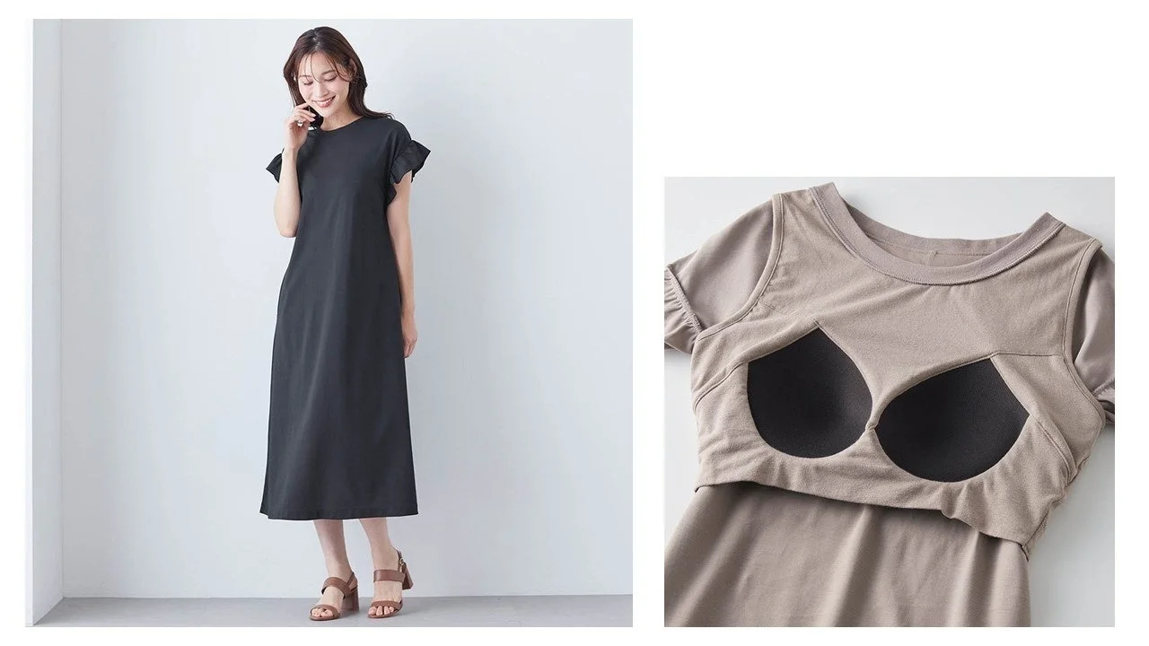 汗シミーヌ・カップ付きワンピース