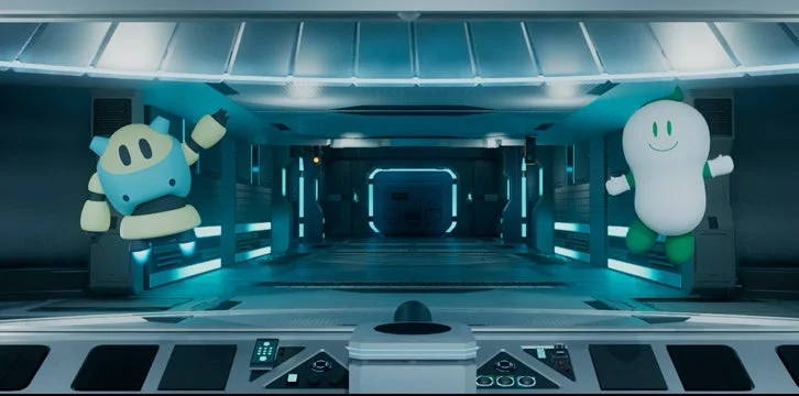 ロボットとマスコットキャラクター