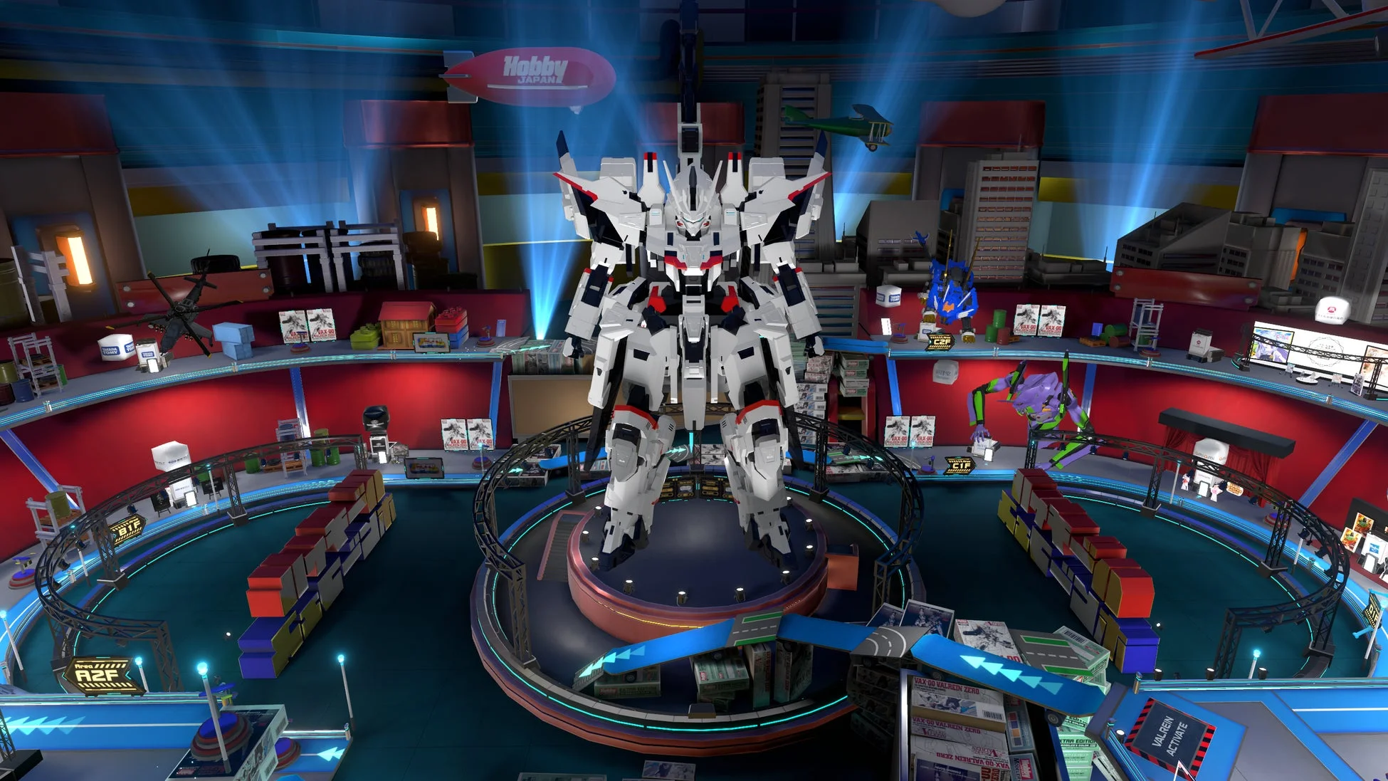 未来的なホビーイベント会場の様子