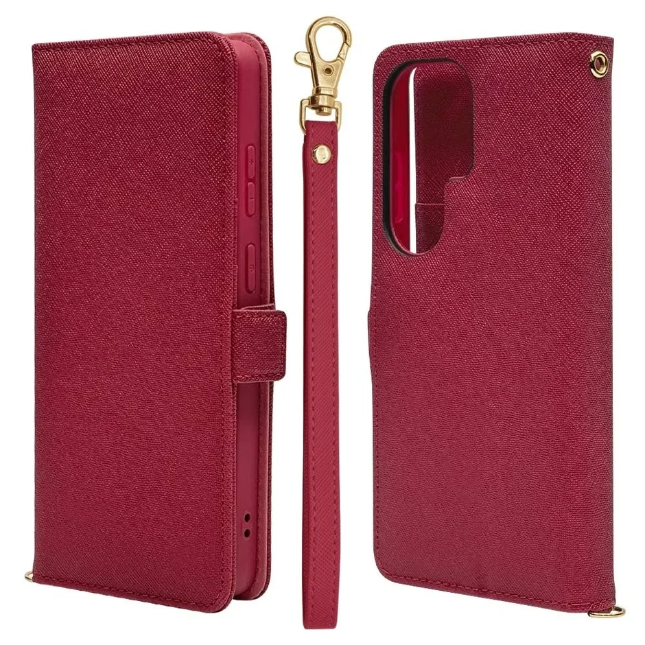 ハンドストラップ手帳型ケース