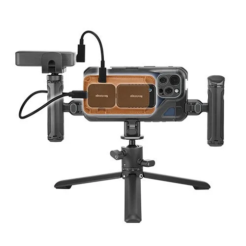 スマートフォン撮影リグにPDPアダプターなどを装着