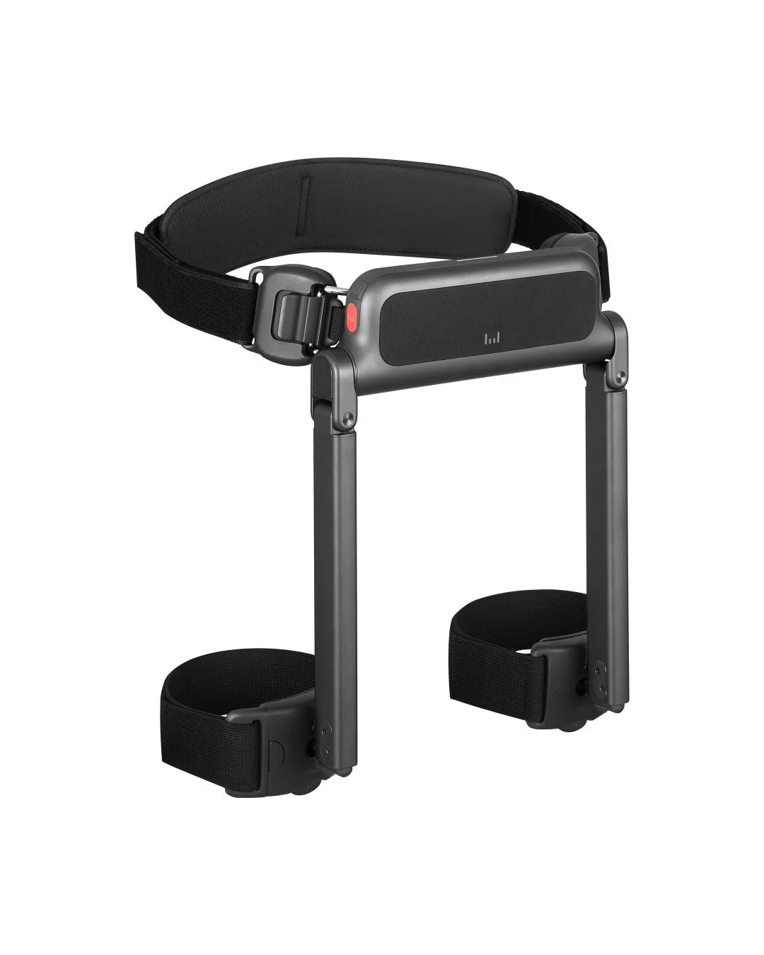 身体に装着して使用すると思われるグレーのウェアラブルデバイス