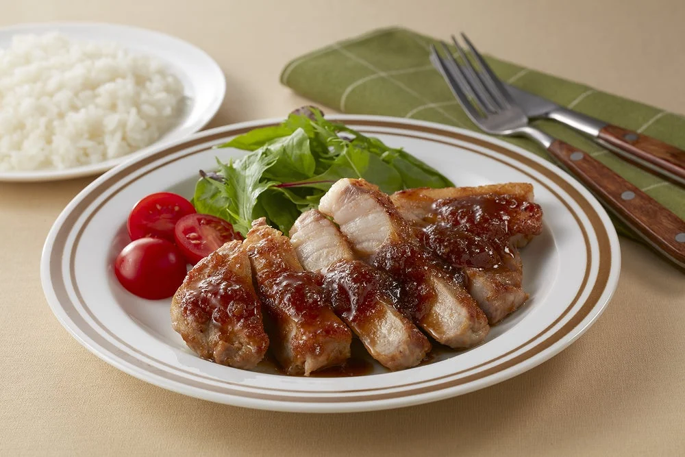 豚ステーキの素の調理例