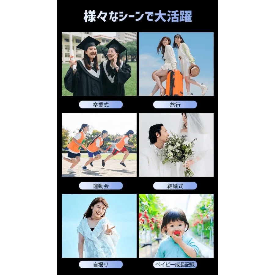 ビデオカメラの様々な利用シーン