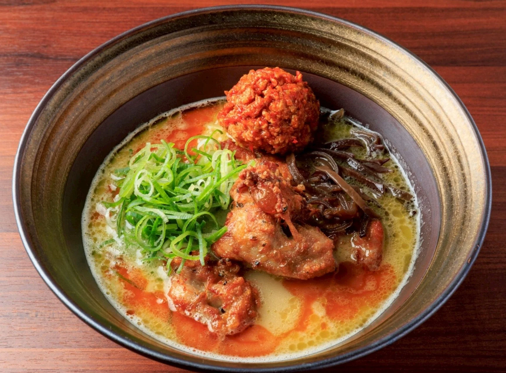 鶏白湯ラーメン、辛味噌