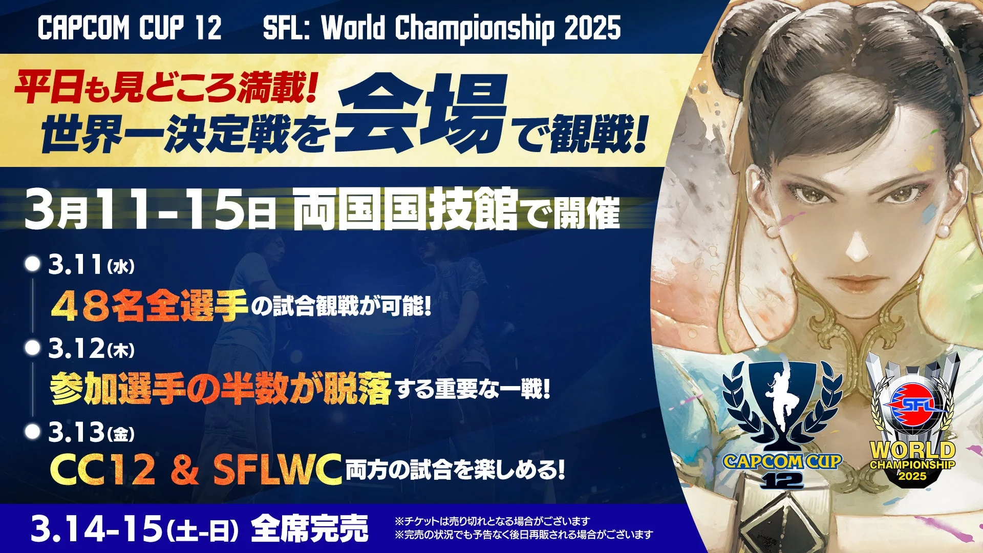 CAPCOM CUP 12 / SFL: World Championship 2025の告知ポスター