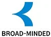 ロゴ,企業ロゴ,ブランド,青,抽象的,BROAD-MINDED,文字,デザイン