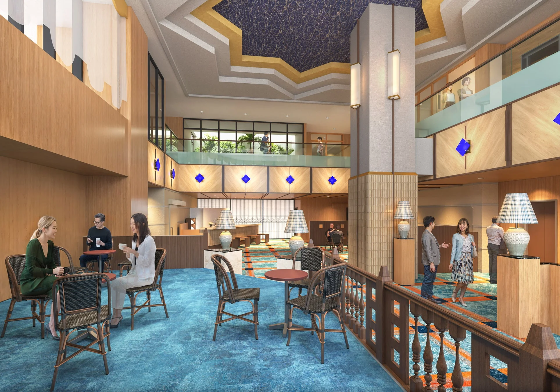 ホテルのモダンなロビー