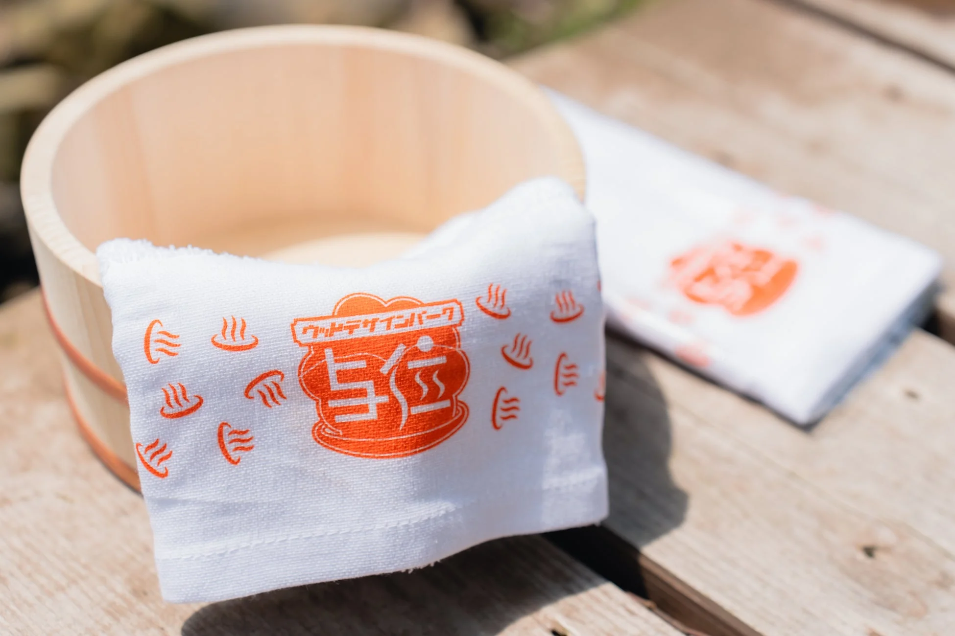 温泉やサウナを連想させる和風の雰囲気