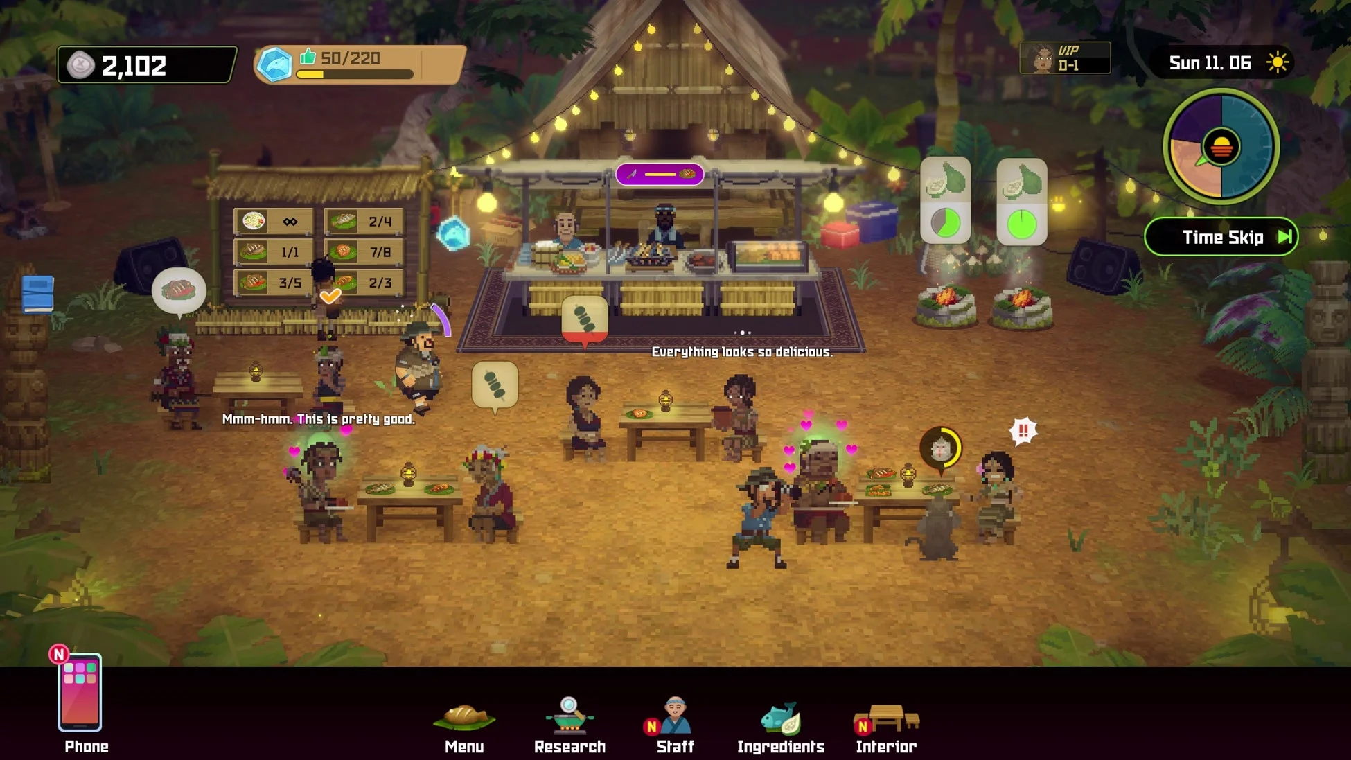 バンチョグリルでの接客風景