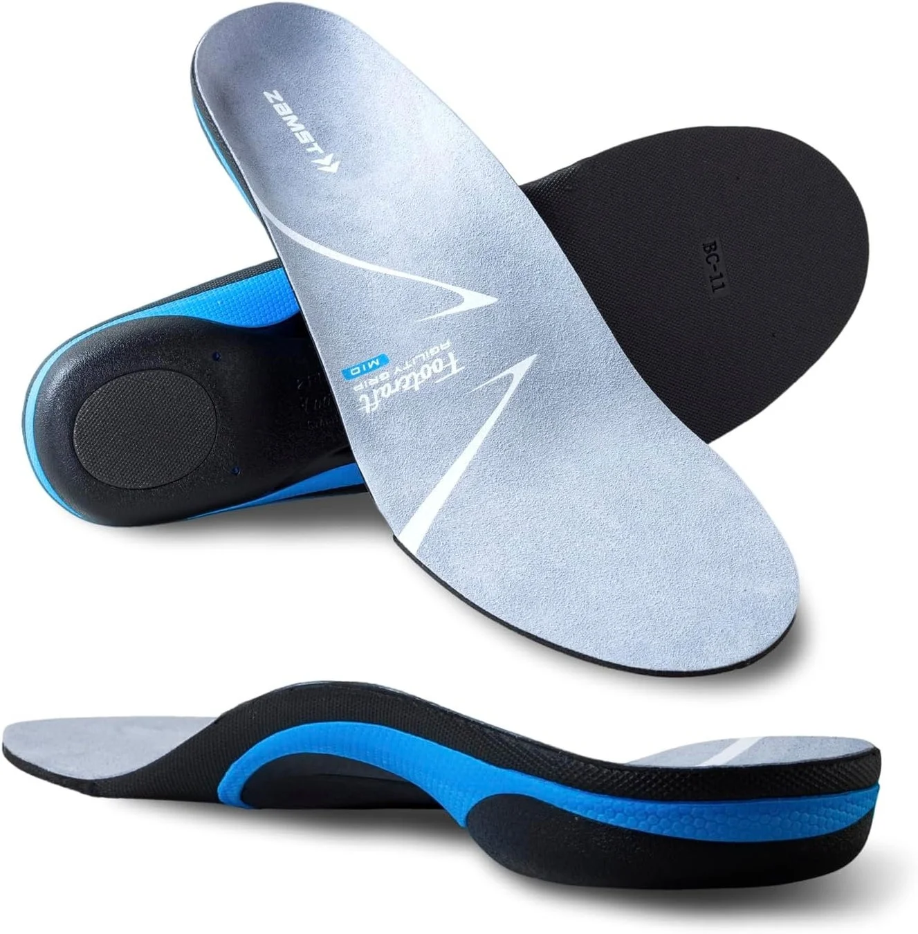 青と黒のFootcraft AGILITY GRIPインソール