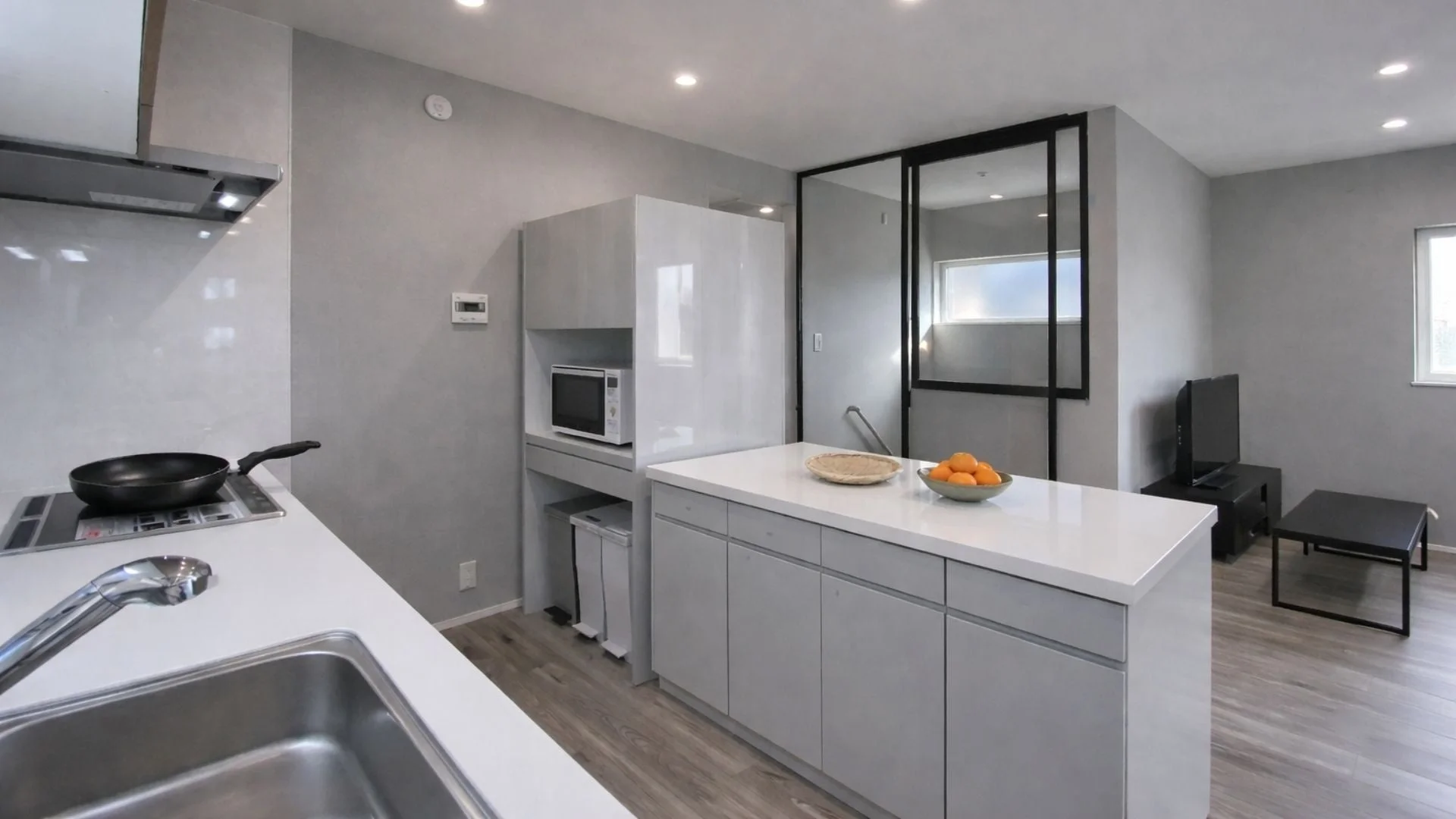 キッチンとリビングのつながり