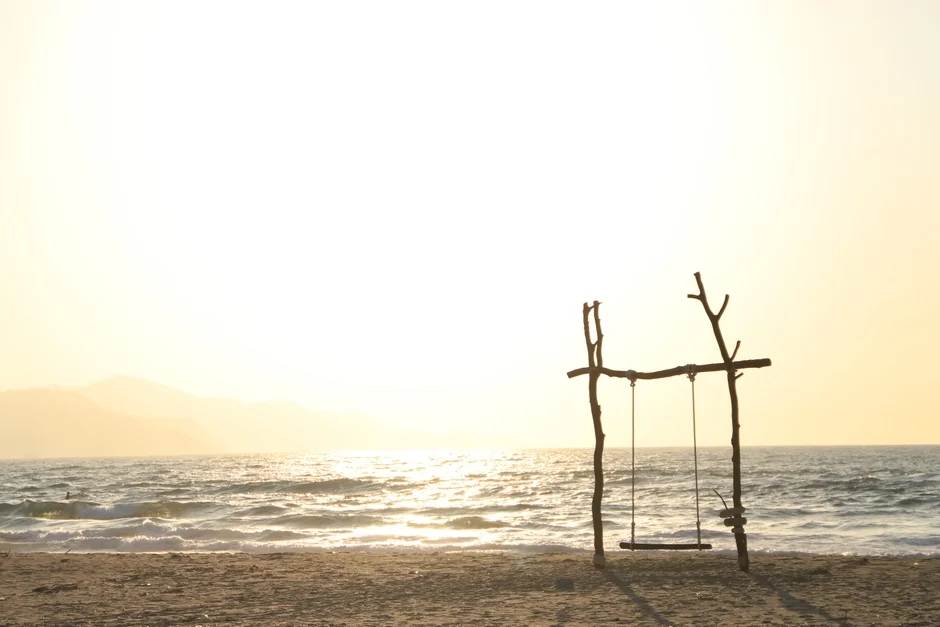 夕日ヶ浦のビーチ