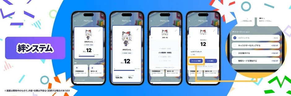 絆システム プロフィール画面