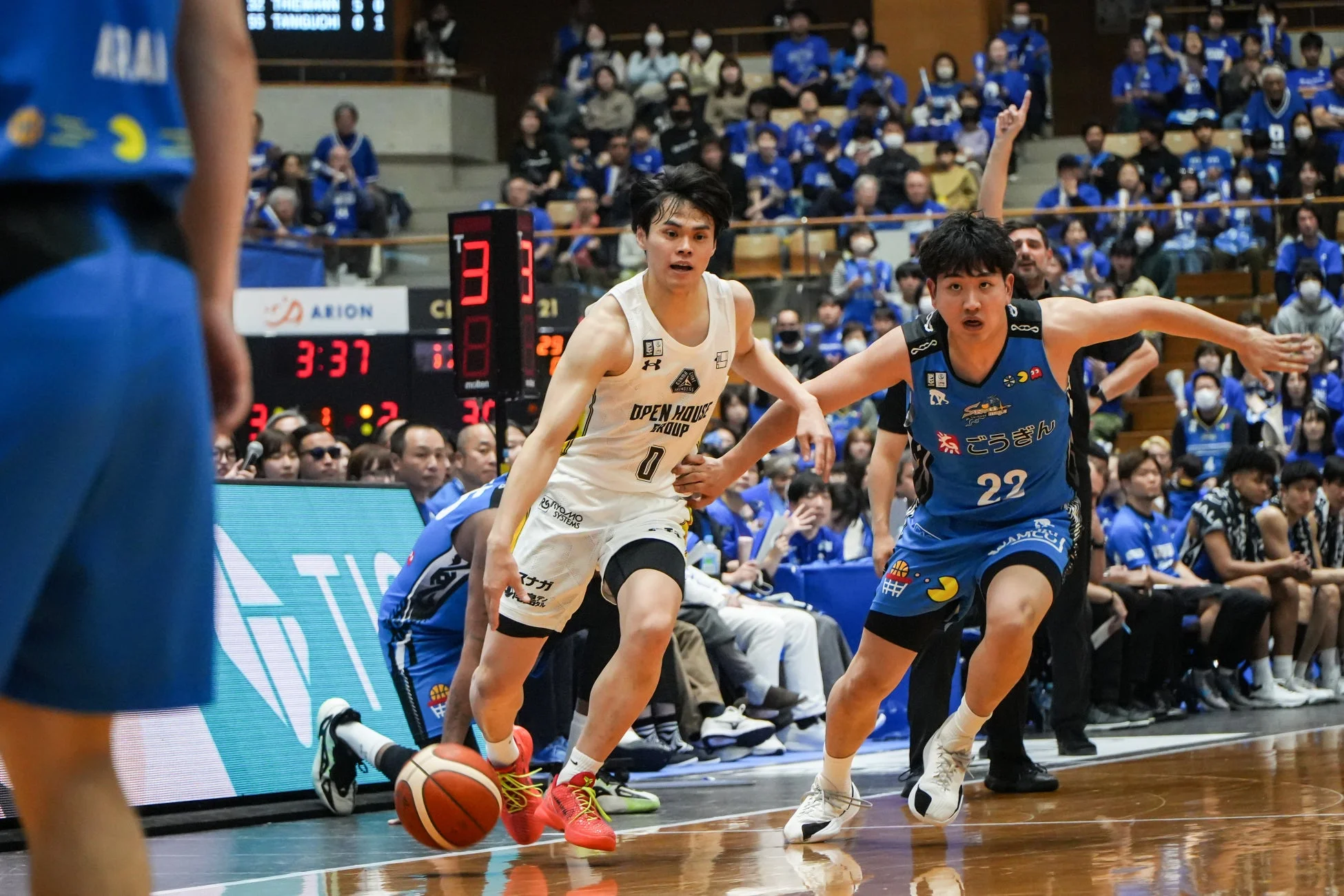 試合中の藤井選手と思われる攻防
