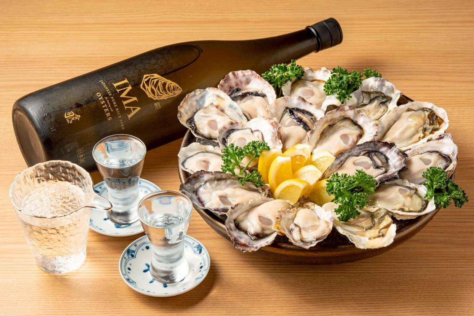 牡蠣と日本酒