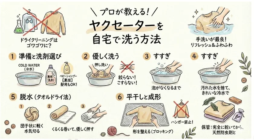 ヤクニットのお洗濯術