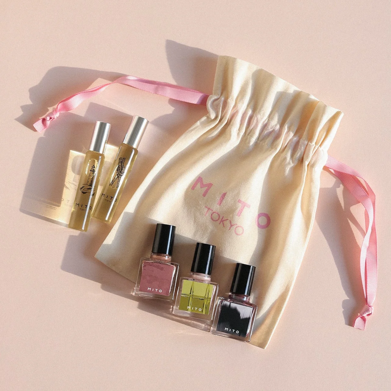 オリジナルコットン巾着と製品