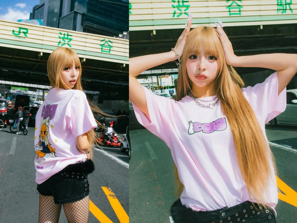 egg × #FR2 Gal T-shirt (梅) ピンク